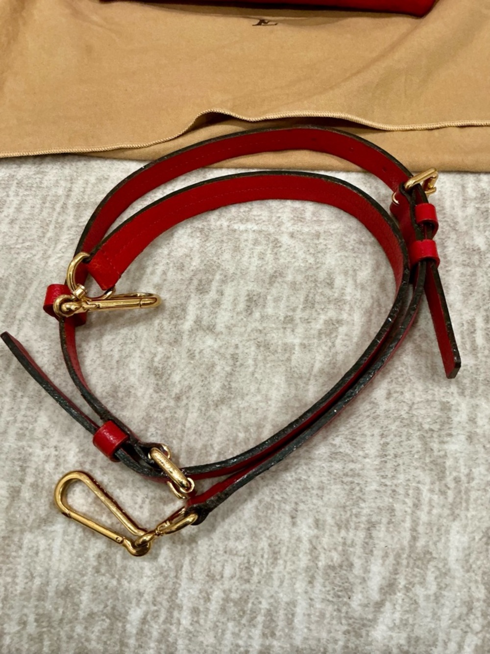 ✨💎Louis Vuitton💎✨Red Empriente Leather Speedy 25 Bandoulière - Picture 9 of 13